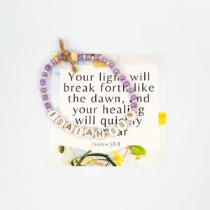 Bible Verse Beaded Bracelet - Handmade - NEW - Isaiah 58:8